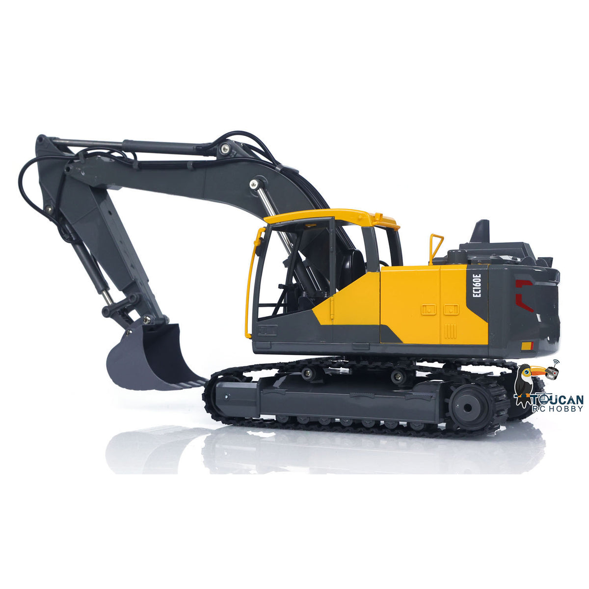 1/16 DoubleE E598 003 Electric Lifting RC Excavator Metal 2Arms Remote Control Digger Hammer Bucket Claw 360 Degrees Rotating