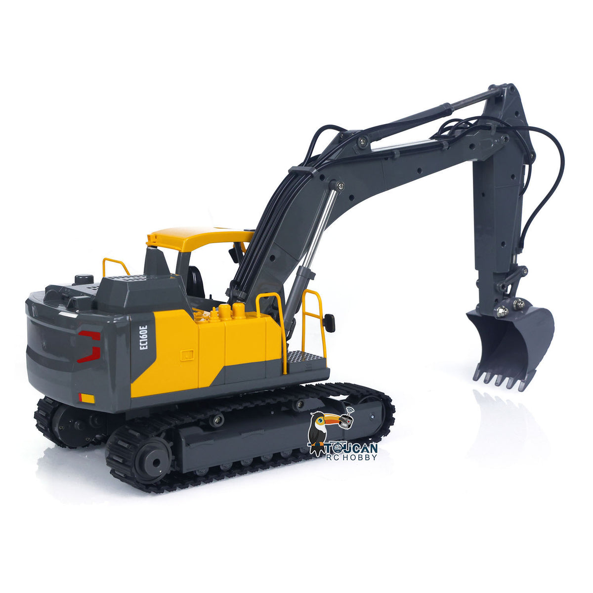 1/16 DoubleE E598 003 Electric Lifting RC Excavator Metal 2Arms Remote Control Digger Hammer Bucket Claw 360 Degrees Rotating