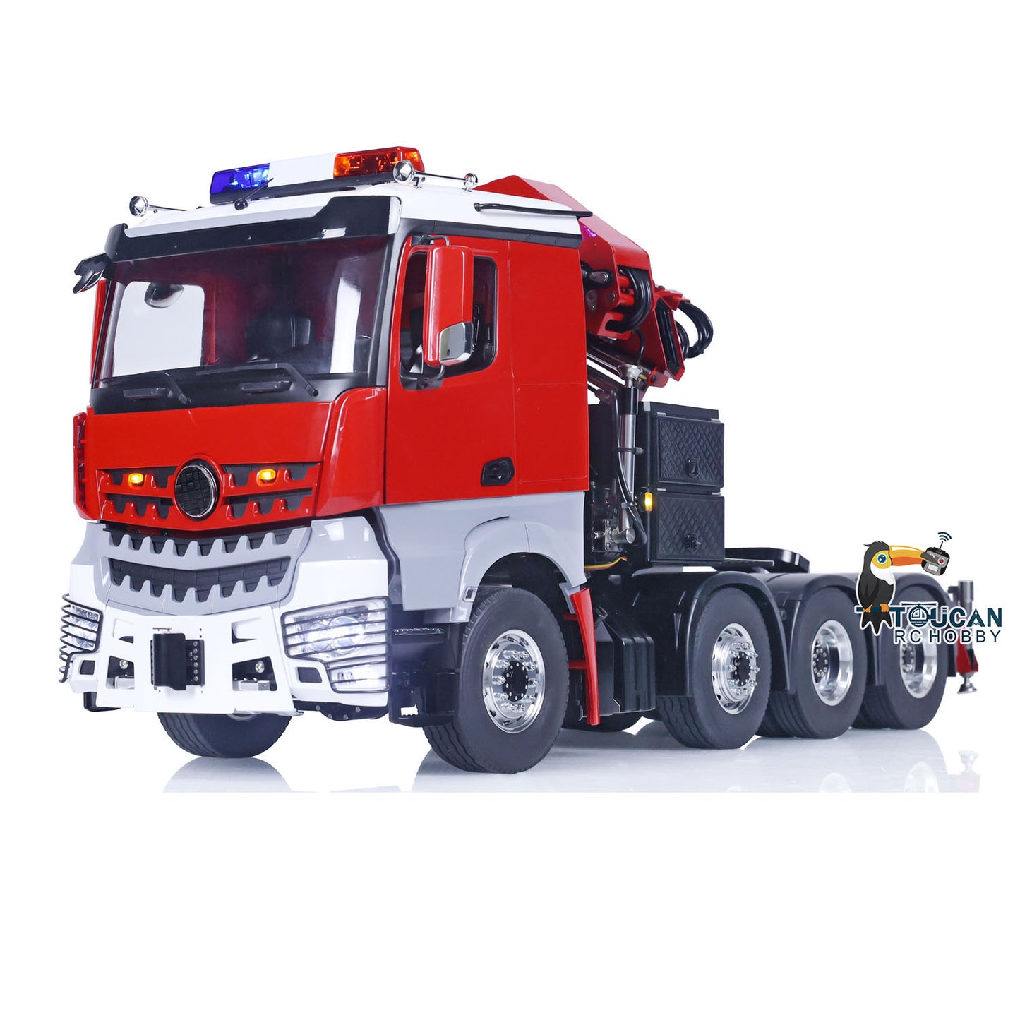 EN STOCK LESU 1/14 8x8 RTR RC Camion tracteur à grue hydraulique