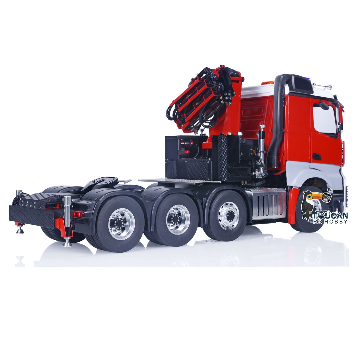 EN STOCK LESU 1/14 8x8 RTR RC Camion tracteur à grue hydraulique