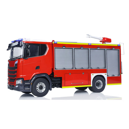 1/14 Electric Fire Truck SC 770S Remote Control Vehicle i6S Radio Metal Chassis 11.1V Battery 2Speed Gerabox Water Spraying RC Model Car