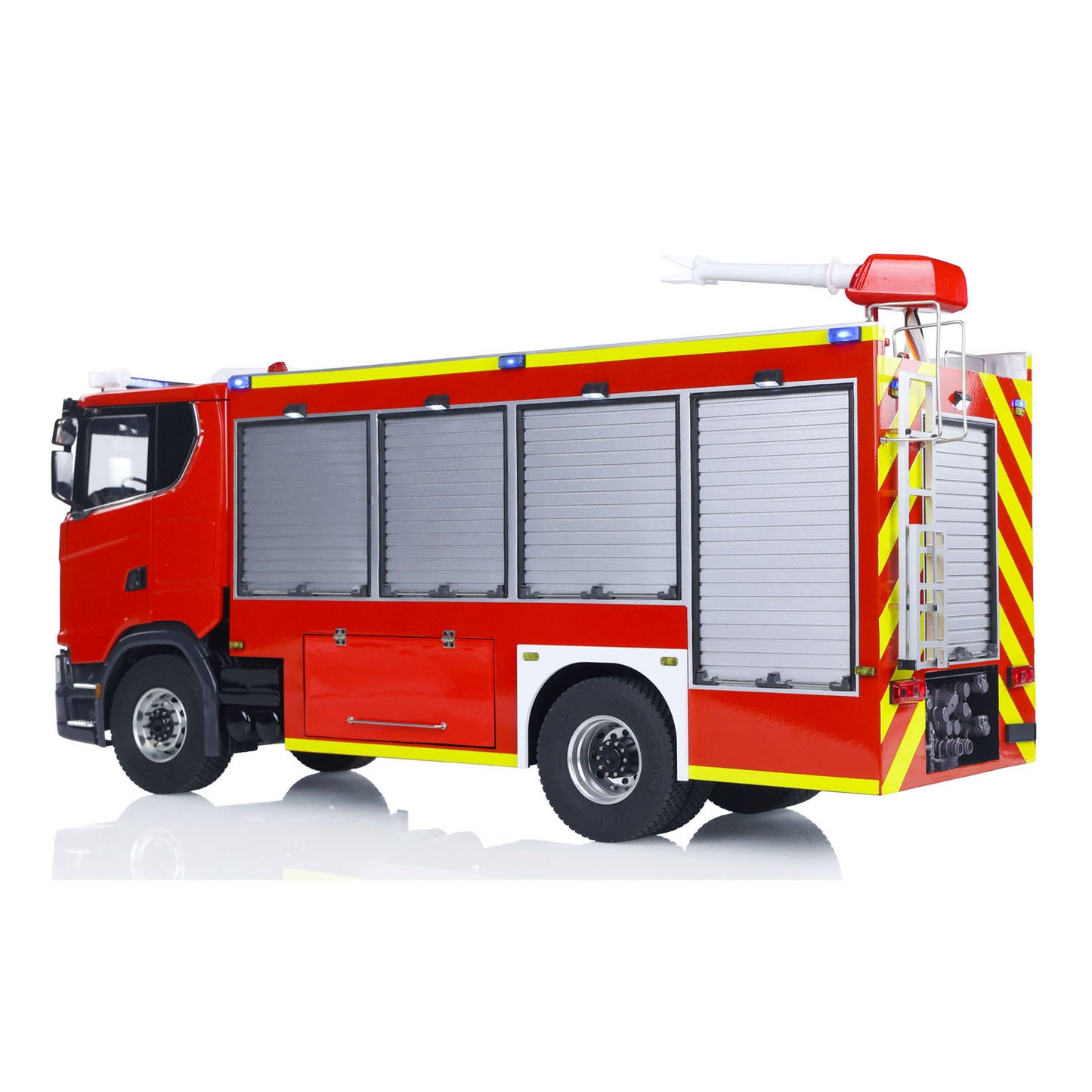1/14 Electric Fire Truck SC 770S Remote Control Vehicle i6S Radio Metal Chassis 11.1V Battery 2Speed Gerabox Water Spraying RC Model Car