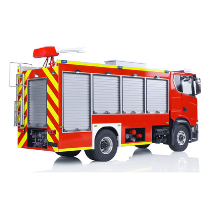1/14 Electric Fire Truck SC 770S Remote Control Vehicle i6S Radio Metal Chassis 11.1V Battery 2Speed Gerabox Water Spraying RC Model Car