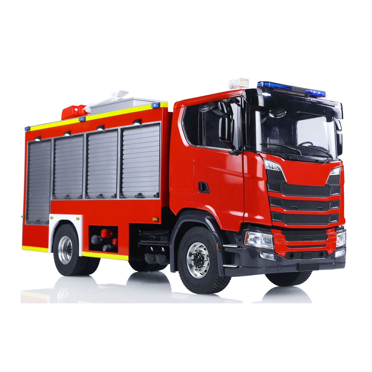 1/14 Electric Fire Truck SC 770S Remote Control Vehicle i6S Radio Metal Chassis 11.1V Battery 2Speed Gerabox Water Spraying RC Model Car