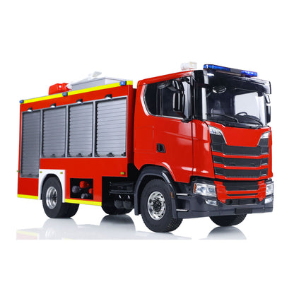 1/14 Electric Fire Truck SC 770S Remote Control Vehicle i6S Radio Metal Chassis 11.1V Battery 2Speed Gerabox Water Spraying RC Model Car