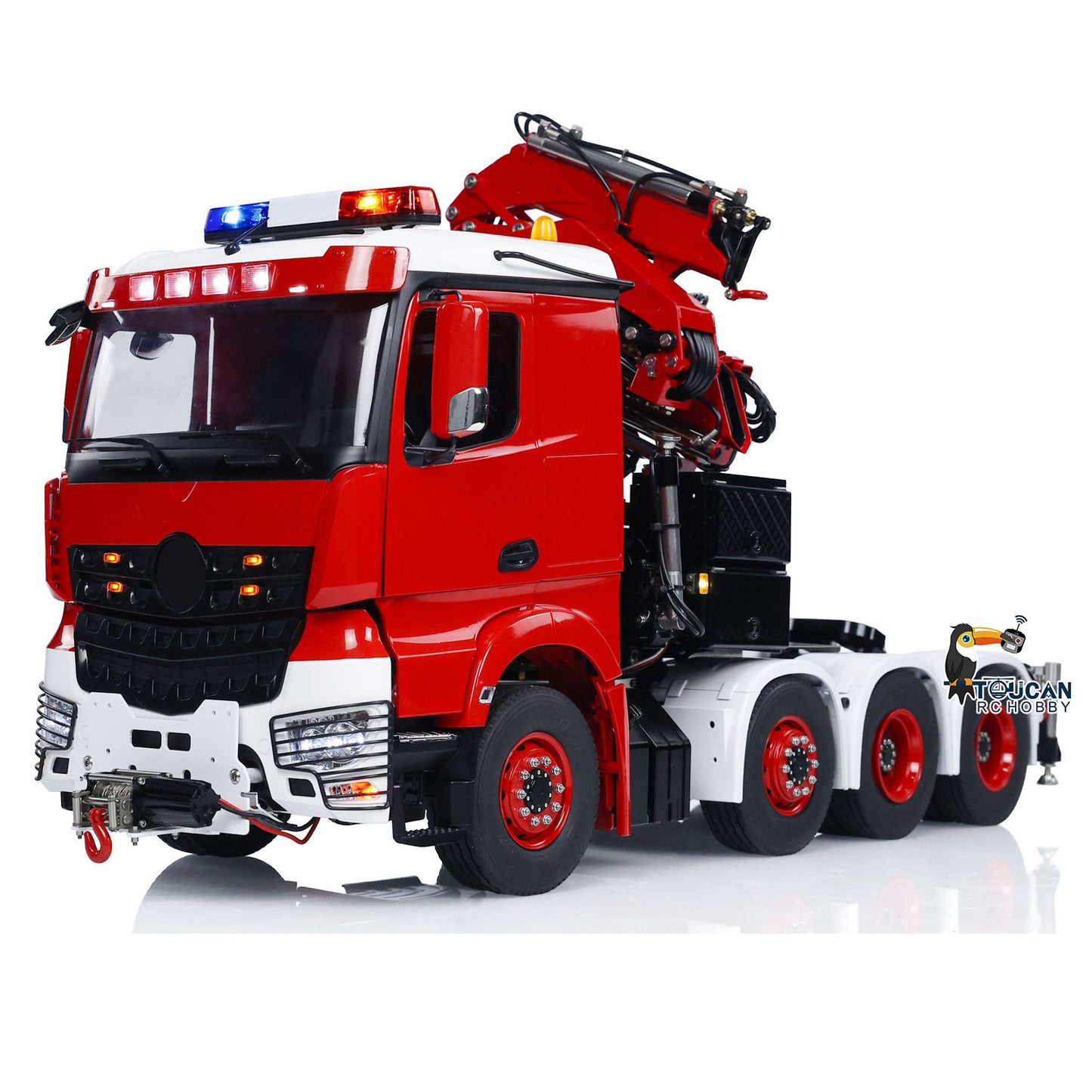 LESU 8x8 1/14 RC Hydraulic Crane Tractor Truck With Fly Jib Arm