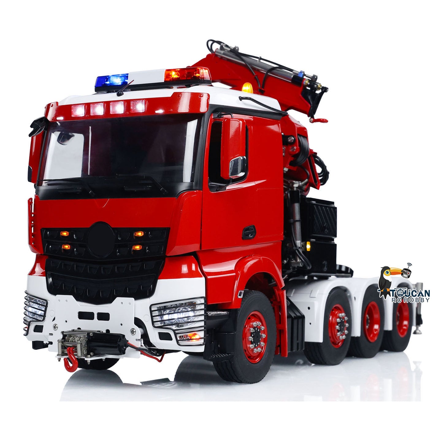 LESU 8x8 1/14 RC Hydraulic Crane Tractor Truck With Fly Jib Arm