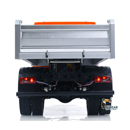 Double E 1/14 4WD Electric Lifting RC Dump Truck E022 2Speed Tipper 500G Full Metal Axle Magnetic High Roof Battery Radio Light