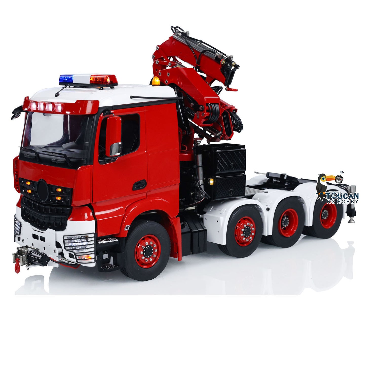 LESU 8x8 1/14 RC Hydraulic Crane Tractor Truck With Fly Jib Arm