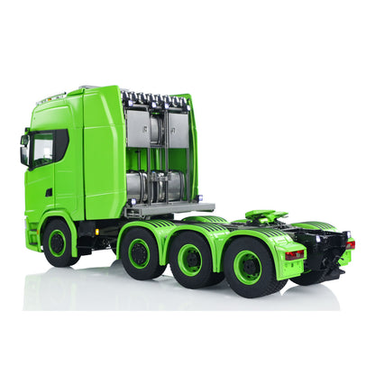 8x8 Metal Chassis 1/14 RC Tractor Truck 770S Remote Control Lorry ST8 Radio Battery RTR Warning Lights Spotlight Magnetic Roof