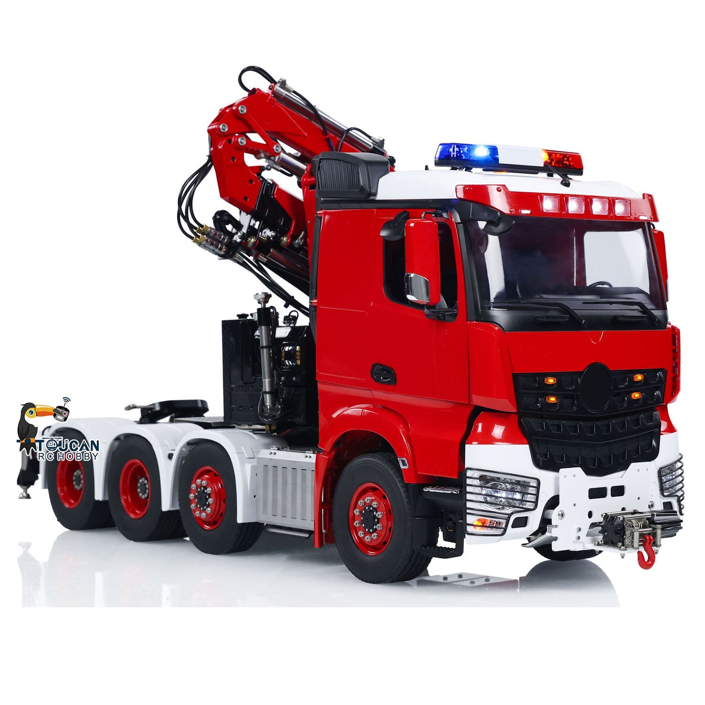 LESU 8x8 1/14 RC Hydraulic Crane Tractor Truck With Fly Jib Arm