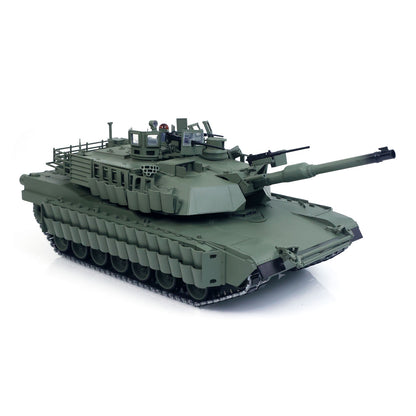 TOUCAN 1/16 Metal RC Tank M1A2 Abrams IR Dual Current Driving Gearbox Barrel Recoil Elevation 360 Turret Rotation Smoke RTR FPV Camera Charger