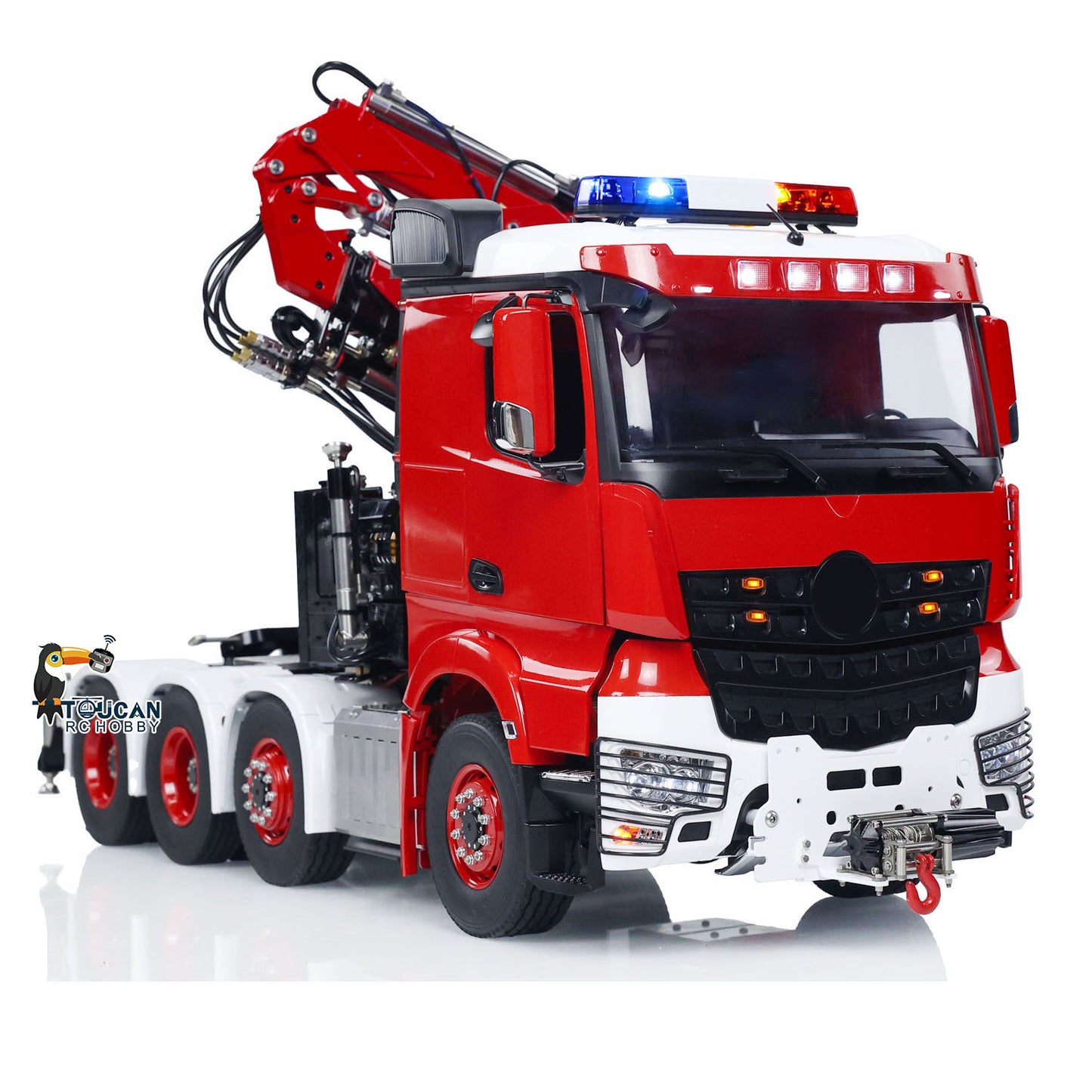 LESU 8x8 1/14 RC Hydraulic Crane Tractor Truck With Fly Jib Arm