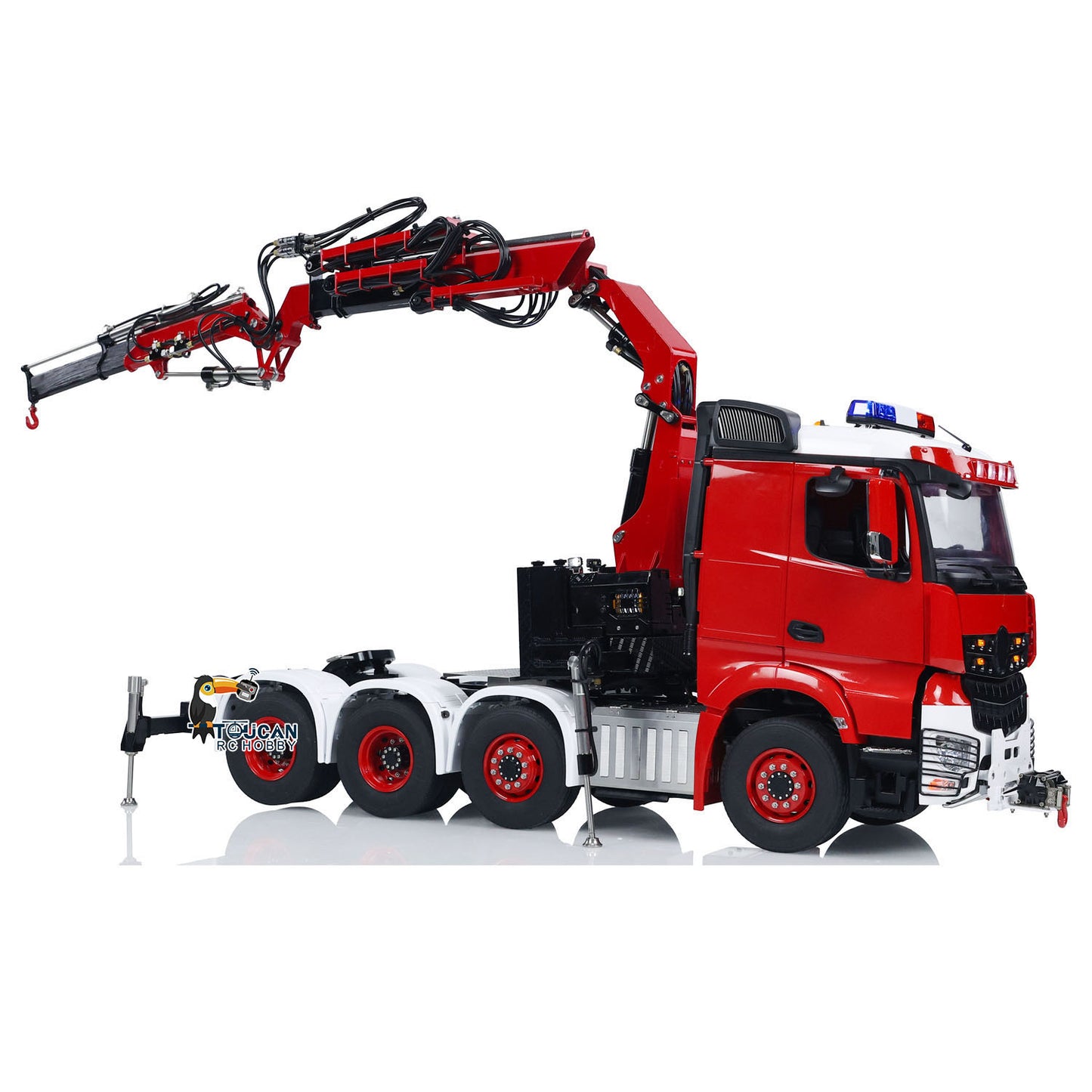 LESU 8x8 1/14 RC Hydraulic Crane Tractor Truck With Fly Jib Arm