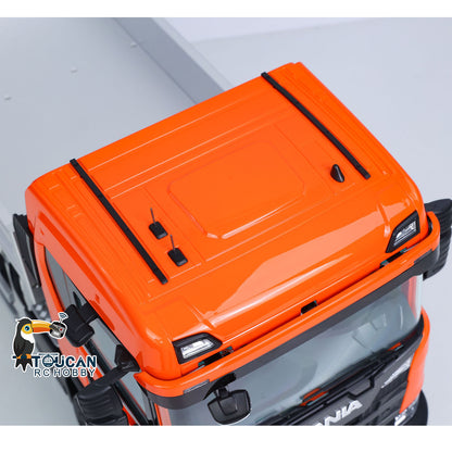 Double E 1/14 4WD Electric Lifting RC Dump Truck E022 2Speed Tipper 500G Full Metal Axle Magnetic High Roof Battery Radio Light