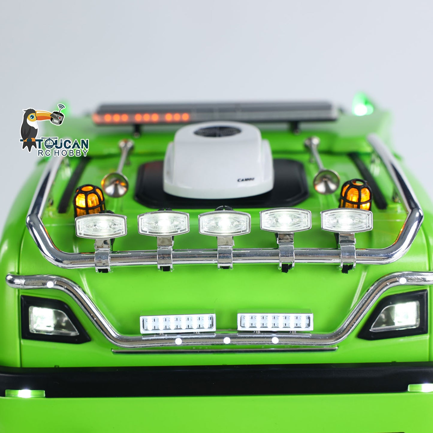 8x8 Metal Chassis 1/14 RC Tractor Truck 770S Remote Control Lorry ST8 Radio Battery RTR Warning Lights Spotlight Magnetic Roof