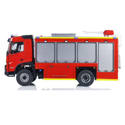 1/14 RC Fire Fighting Truck RTR Radio Controlled Car Model VO FMX AWD 2Speed Metal Gerabox Axles Water Spraying Electric Vehicle Light Sound System