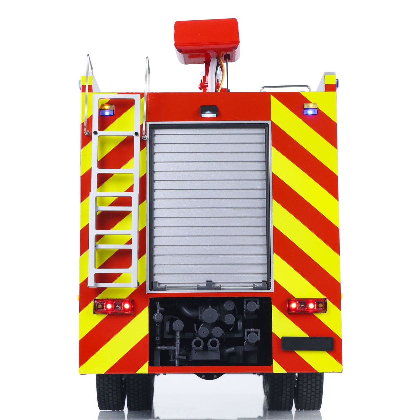 1/14 RC Fire Fighting Truck RTR Radio Controlled Car Model VO FMX AWD 2Speed Metal Gerabox Axles Water Spraying Electric Vehicle Light Sound System