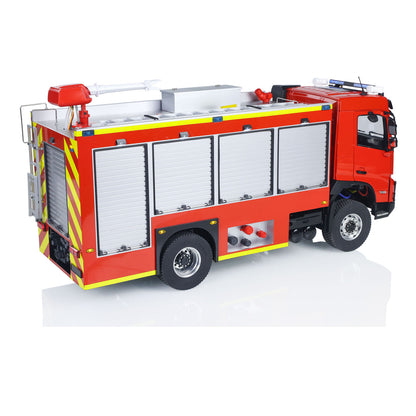 1/14 RC Fire Fighting Truck RTR Radio Controlled Car Model VO FMX AWD 2Speed Metal Gerabox Axles Water Spraying Electric Vehicle Light Sound System
