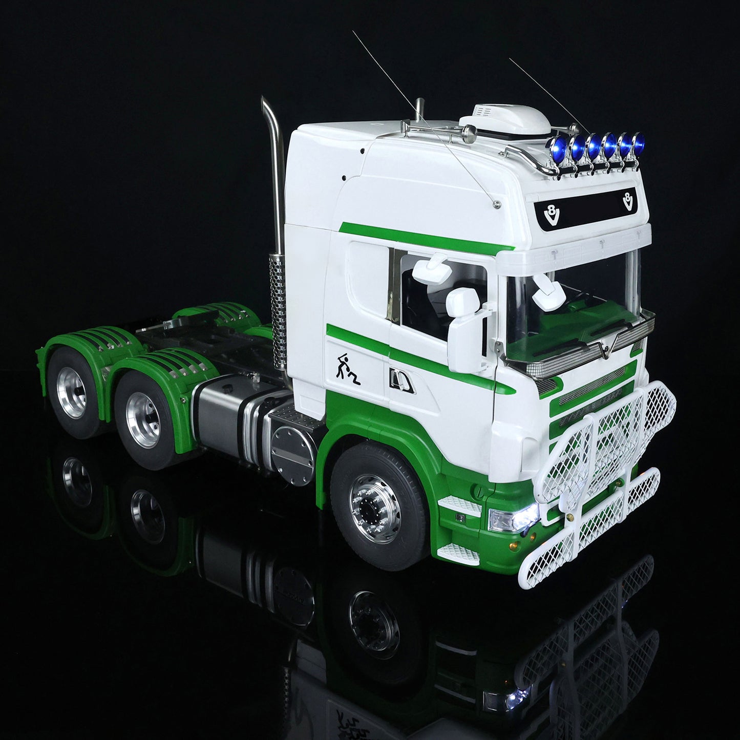 Camion tracteur LESU RC 1/14 pour voitures 6x6 Châssis métallique
