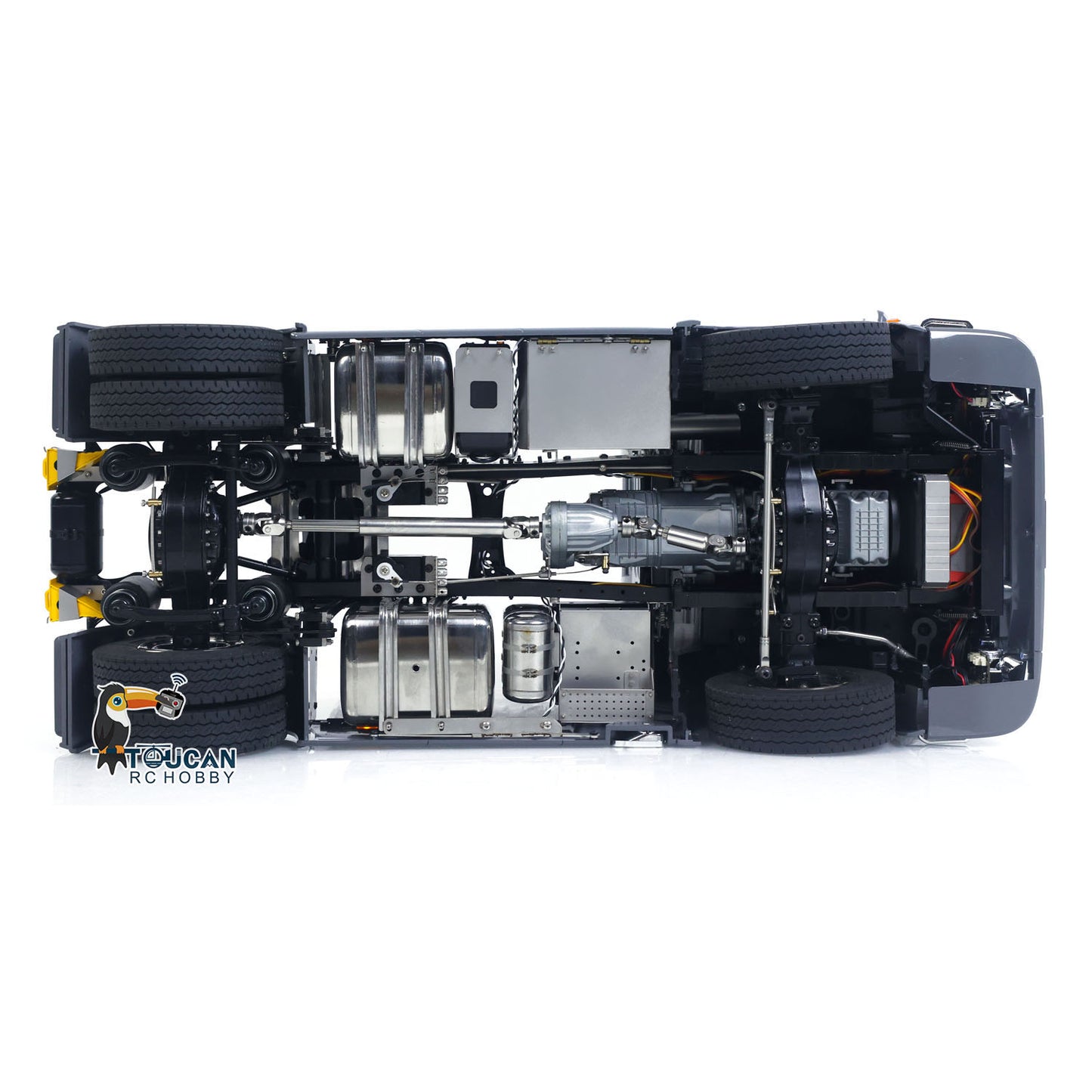 1:14 RC Tractor Truck 770S Differential Locks Liftable Rear Axle 3Speed Gearbox RWD 4x2 RC Car Lights Sounds Warning Light
