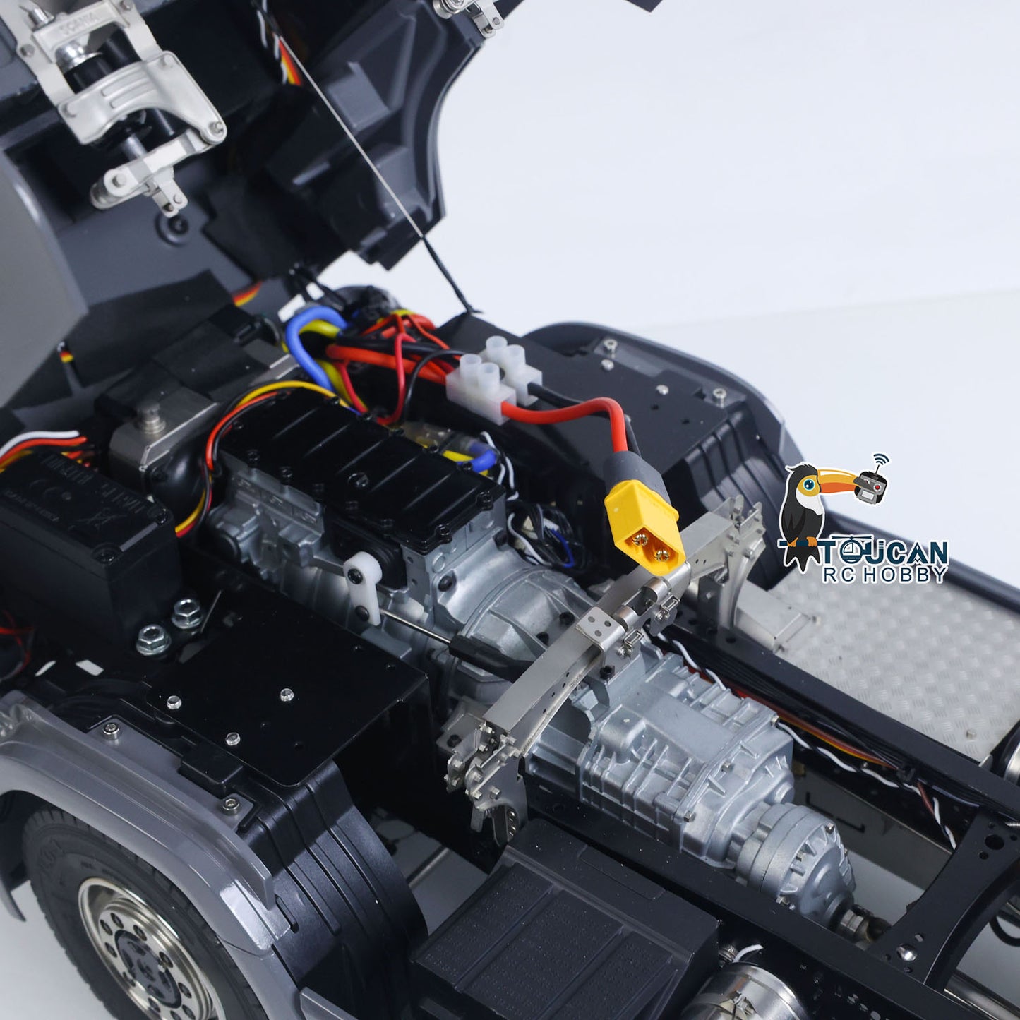 1:14 RC Tractor Truck 770S Differential Locks Liftable Rear Axle 3Speed Gearbox RWD 4x2 RC Car Lights Sounds Warning Light