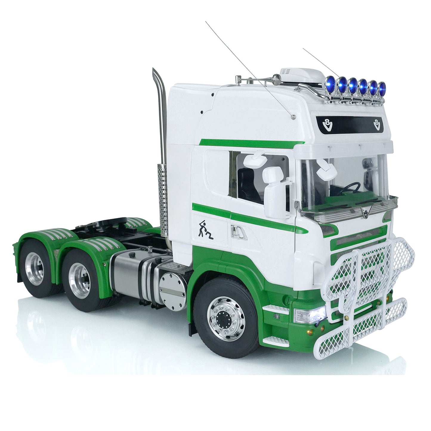 Camion tracteur LESU RC 1/14 pour voitures 6x6 Châssis métallique