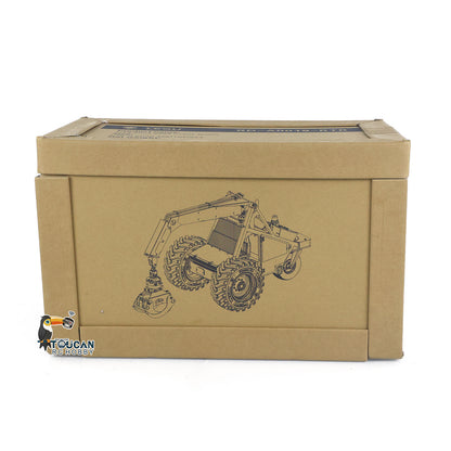 Metal LESU AOUE 225A 1/14 Remote Control Hydraulic Log Loader RC Sugarcane Loader Grabber Pump 4CH Valve Wheeled Model Car