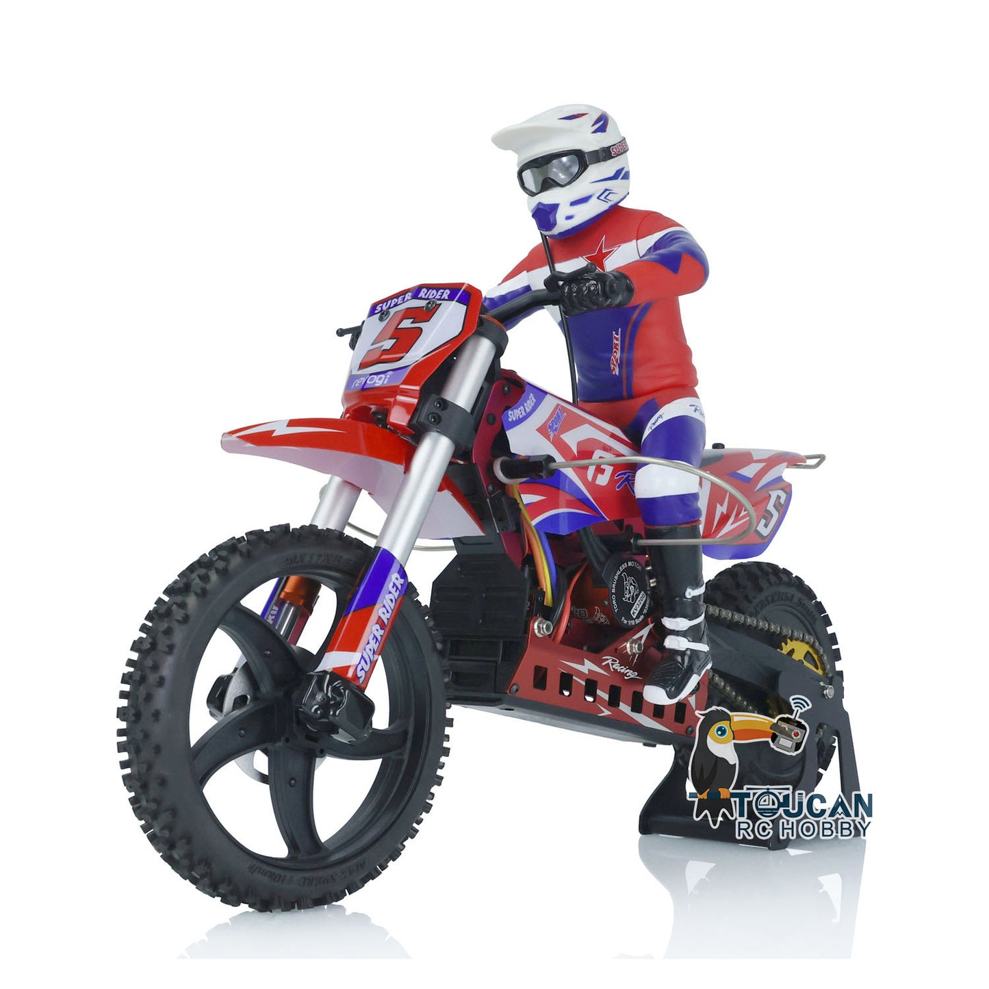 STOCK US D'occasion Skyrc Super Rider SR5 1/4 Échelle Rouge RTR RC Moto Modèle Batterie D'équilibrage