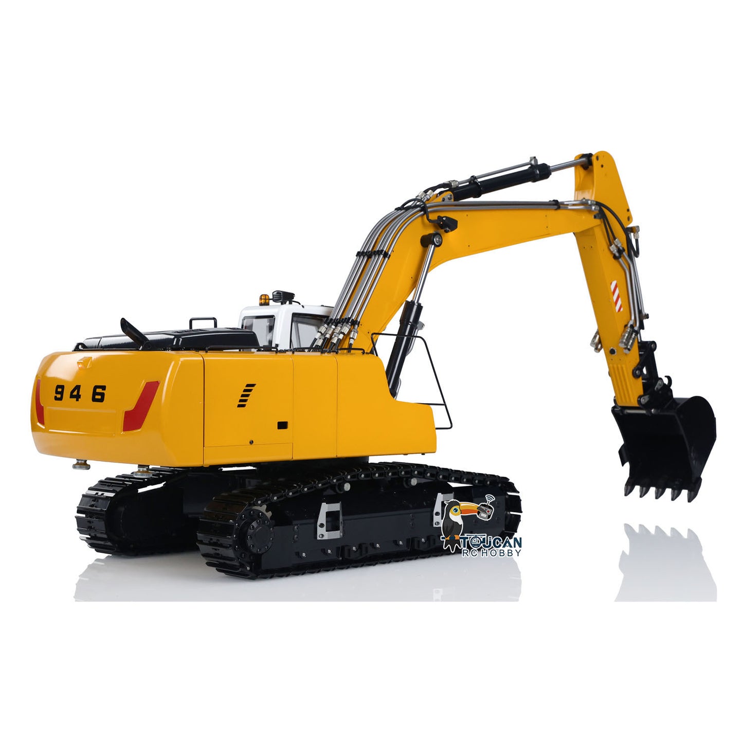 MTM 1/14 946 RC 2 Arms ARTR Metal Hydraulic Tracked Excavator Digger With Ripper Grab Tiltable Bucket