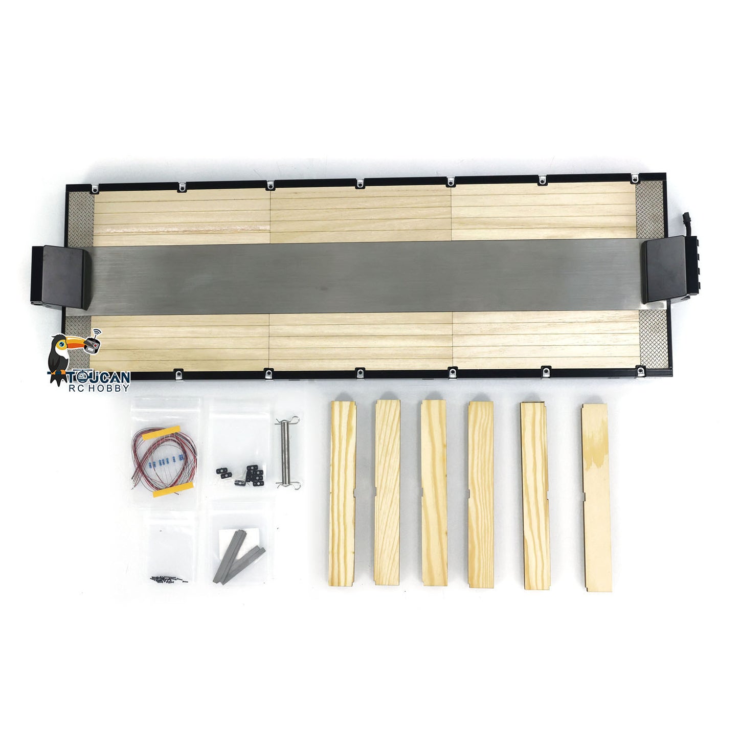 CNC Metall Flachmodul für 1/14 Fury Bear 5+2 Achsen RC Anhänger