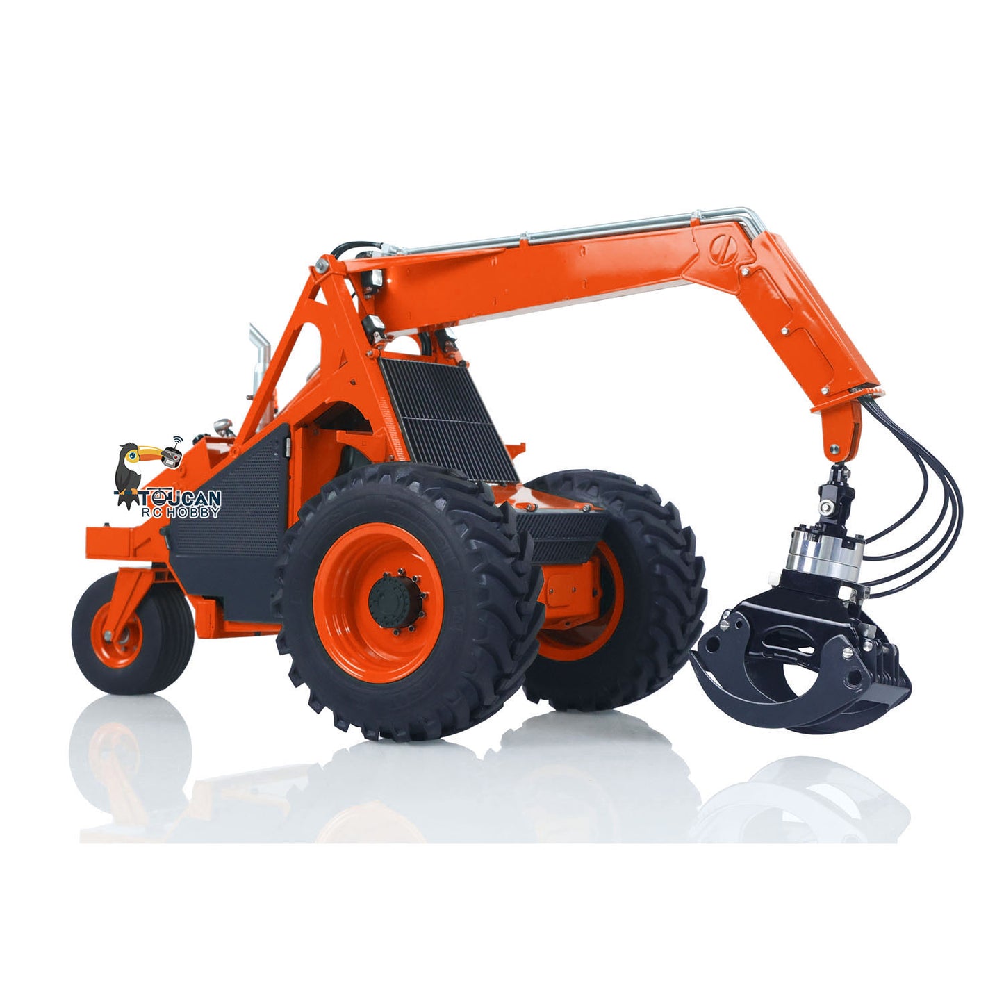 TOUCAN 1/14 RC Hydraulic Log Loader LESU AOUE 225A Remote Control Sugarcane Loader Grabber 4CH Valve RTR Model Battery Radio