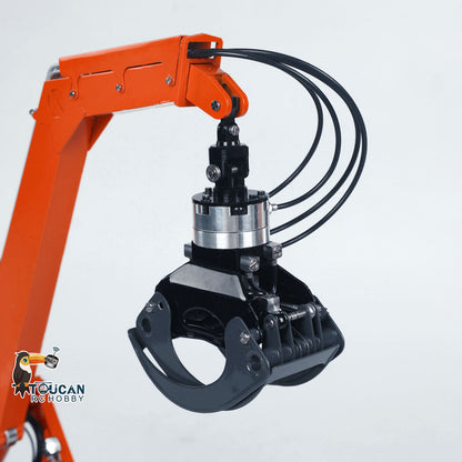 TOUCAN 1/14 RC Hydraulic Log Loader LESU AOUE 225A Remote Control Sugarcane Loader Grabber 4CH Valve RTR Model Battery Radio