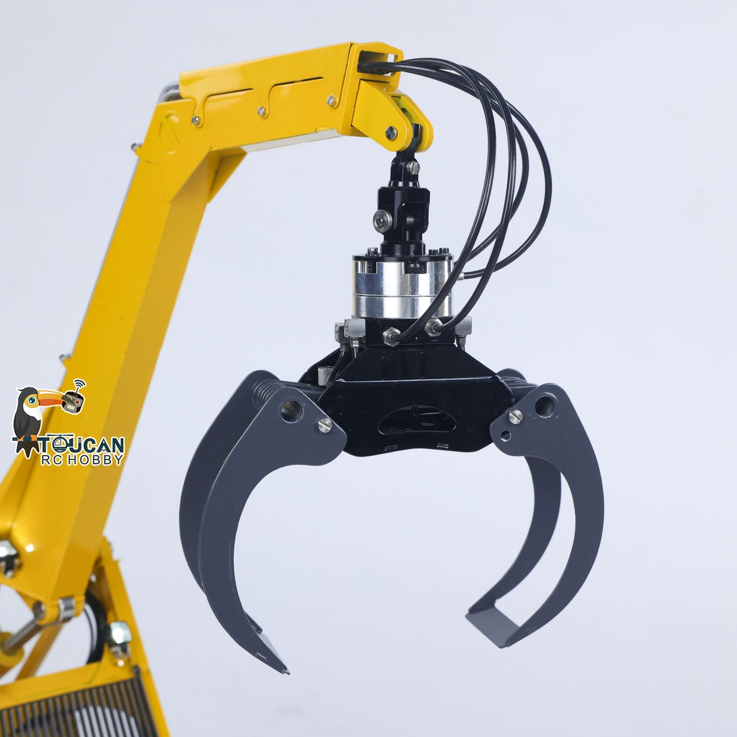 Metal LESU AOUE 225A 1/14 Remote Control Hydraulic Log Loader RC Sugarcane Loader Grabber Pump 4CH Valve Wheeled Model Car