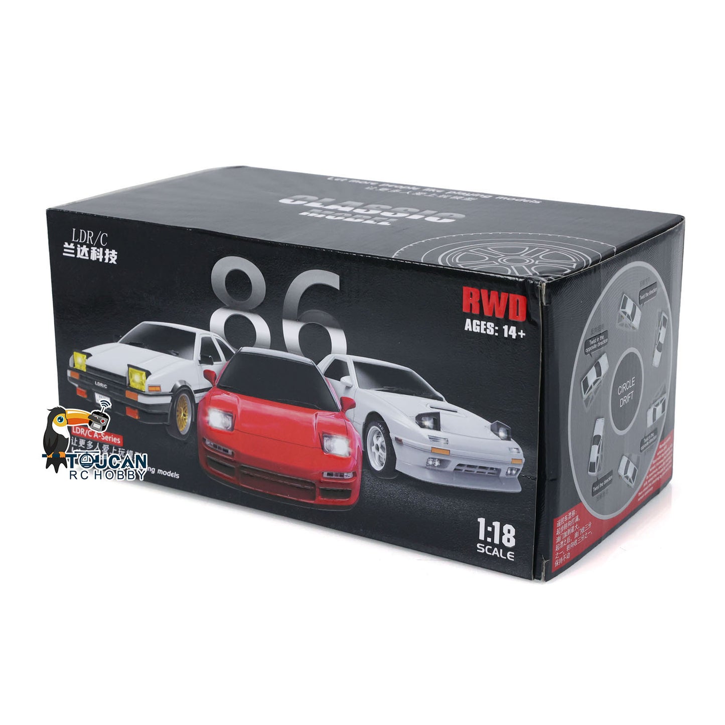 LDRC 1:18 Scale 4x2 LD1803 2WD RC Drift Car Gyroscope RTR