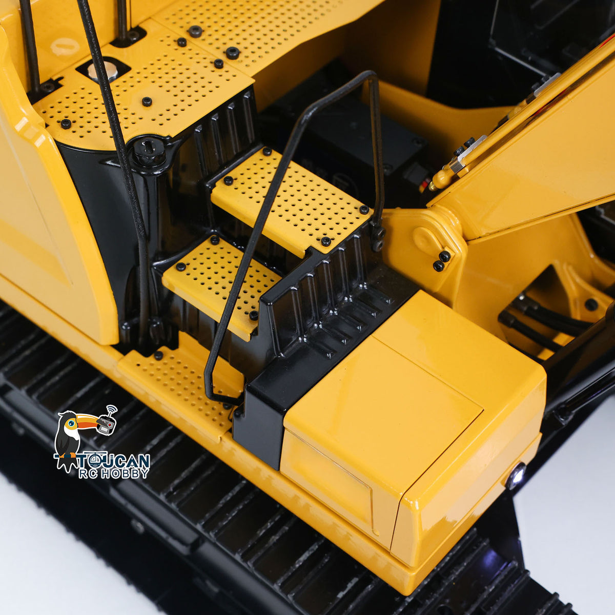 TOUCAN Metal 1/14 Remote Control Hydraulic Excavator 320 8Ways Valve RC Digger Engineering Vehicle ST8 Radio Lights Battery RTR Model