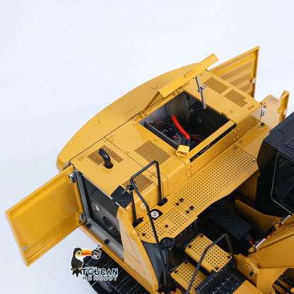 TOUCAN Metal 1/14 Remote Control Hydraulic Excavator 320 8Ways Valve RC Digger Engineering Vehicle ST8 Radio Lights Battery RTR Model