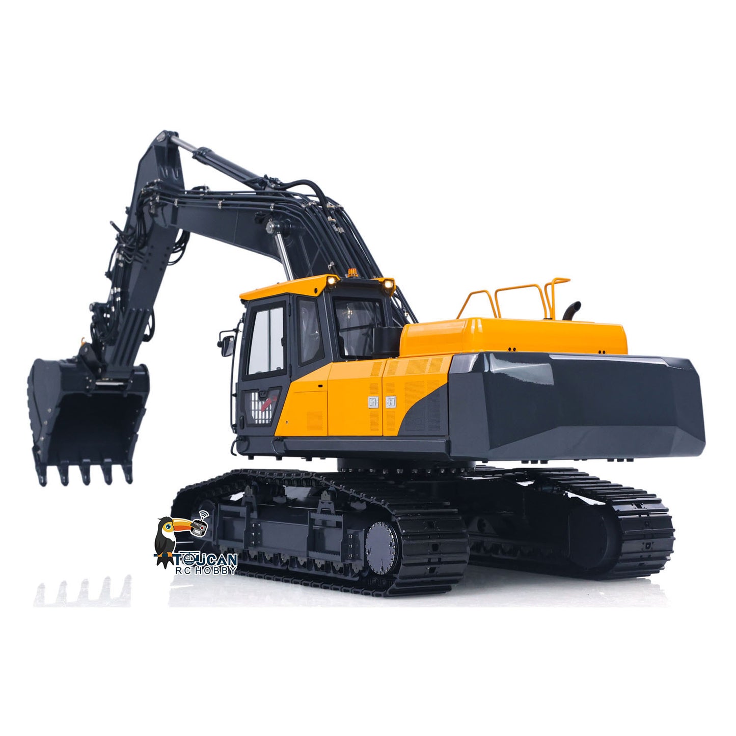 Flash Sale Metal 1/14 Super Frog Remote Control Hydraulic Excavator E400 Pro 9CH Valves RC Digger 35KG Servo 3 Pump Light Sound System