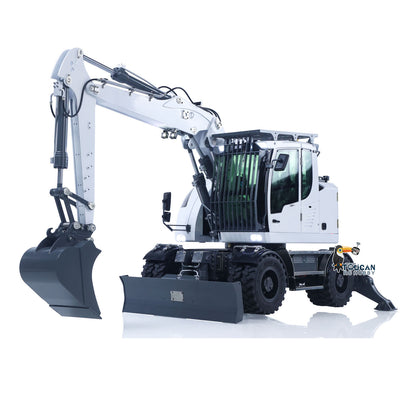 1:14 RC Hydraulic Wheeled Excavator LR914 8-ways Valve 4??4 Digger Engineering Vehicle RTR Axle Lock Upgrade Brushless Motor ESC