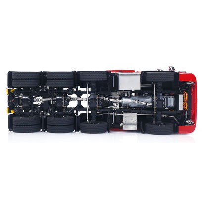 8X8 1/14 RC Tractor Truck 770S Metal Transmission W/ Transfer Case 3Speed Gearbox Light Sound System Painted Model No Charger