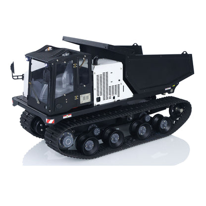 Fast Shipping Metal 1/14 RC Hydraulic Crawler Dump Truck T14R Radio Controlled Tracked Tipper RTR Construction Vehicle ST8 Light Sound Battery