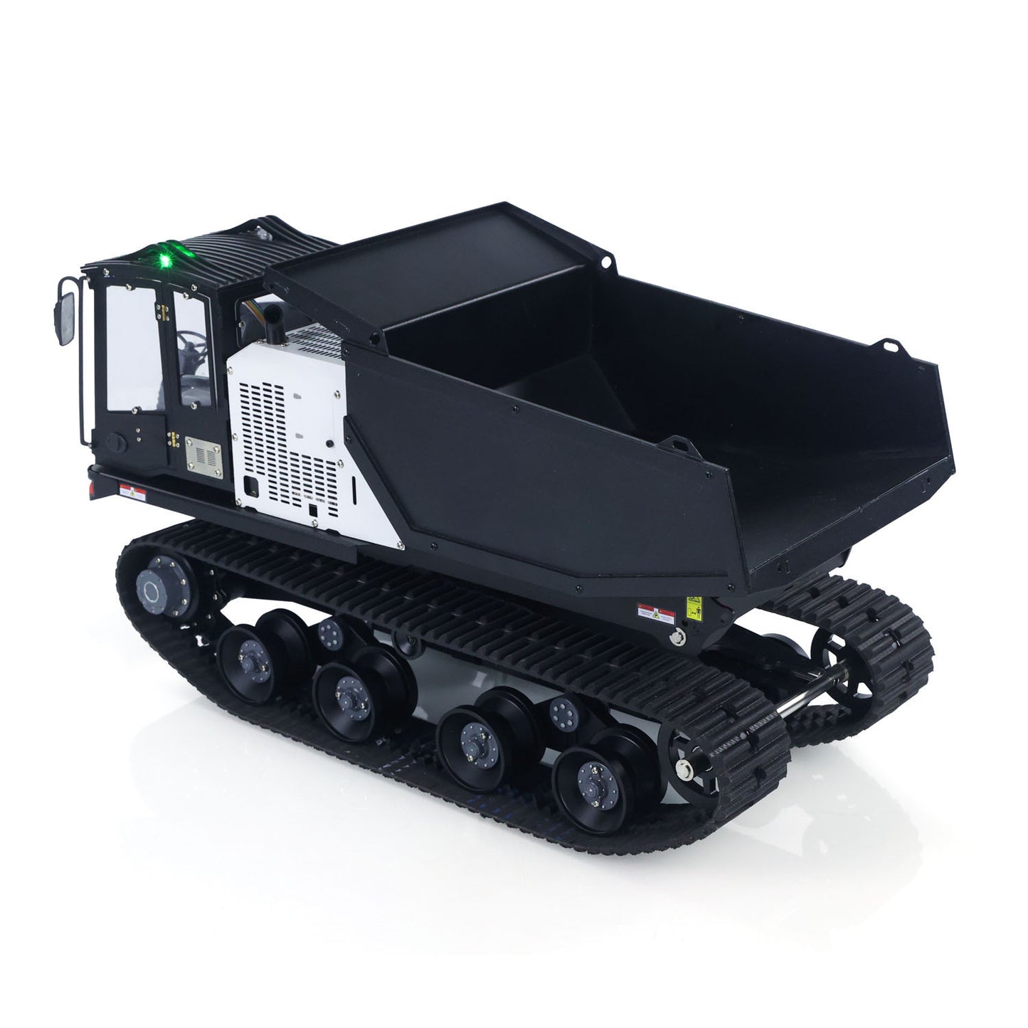 Fast Shipping Metal 1/14 RC Hydraulic Crawler Dump Truck T14R Radio Controlled Tracked Tipper RTR Construction Vehicle ST8 Light Sound Battery