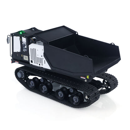 Fast Shipping Metal 1/14 RC Hydraulic Crawler Dump Truck T14R Radio Controlled Tracked Tipper RTR Construction Vehicle ST8 Light Sound Battery