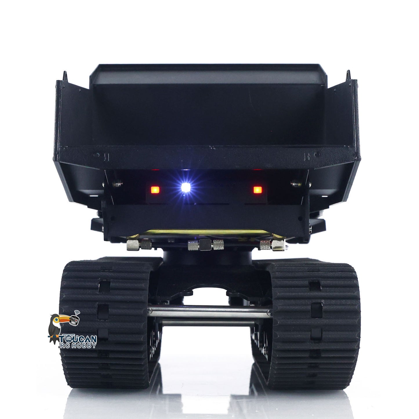 US STOCK Metal 1/14 RC Hydraulic Crawler Dump Truck T14R Radio Controlled Tracked Tipper RTR Construction Vehicle ST8 Light Sound Battery