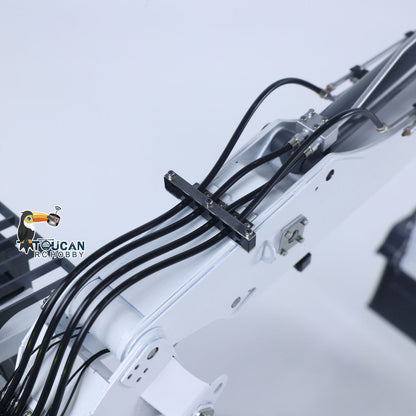 CUT Model 1/14 Remote Control Hydraulic Wheeled Excavator 3Arms LR914 8CH Valve Metal RC Digger Flysky PL18EV Lite Radio RTR