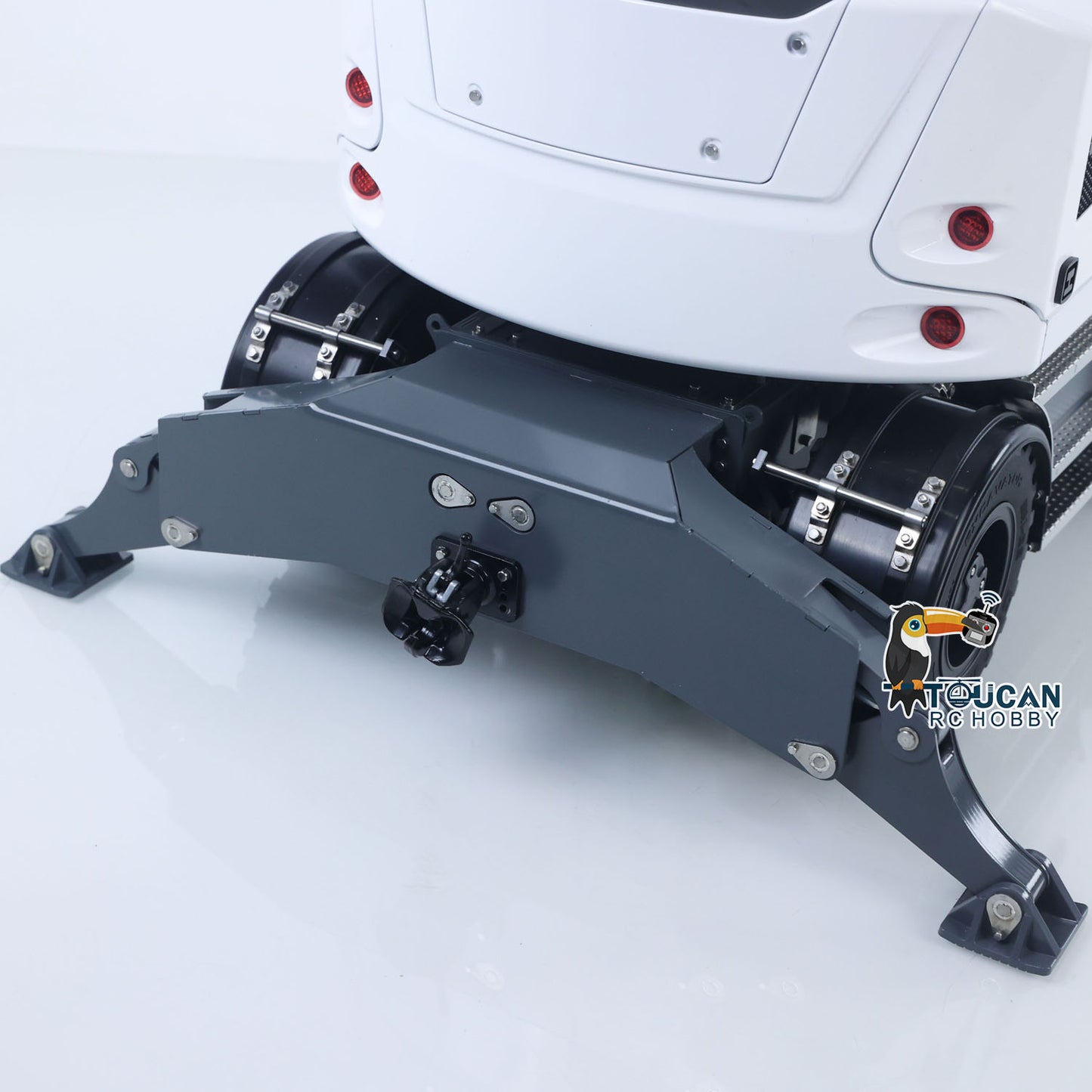 RTR 8CH Valves 1/14 RC Hydraulic Excavator LR914 4x4 Wheeled Digger Differential Lock Hobbywing Brushless Motor ESC Sound System