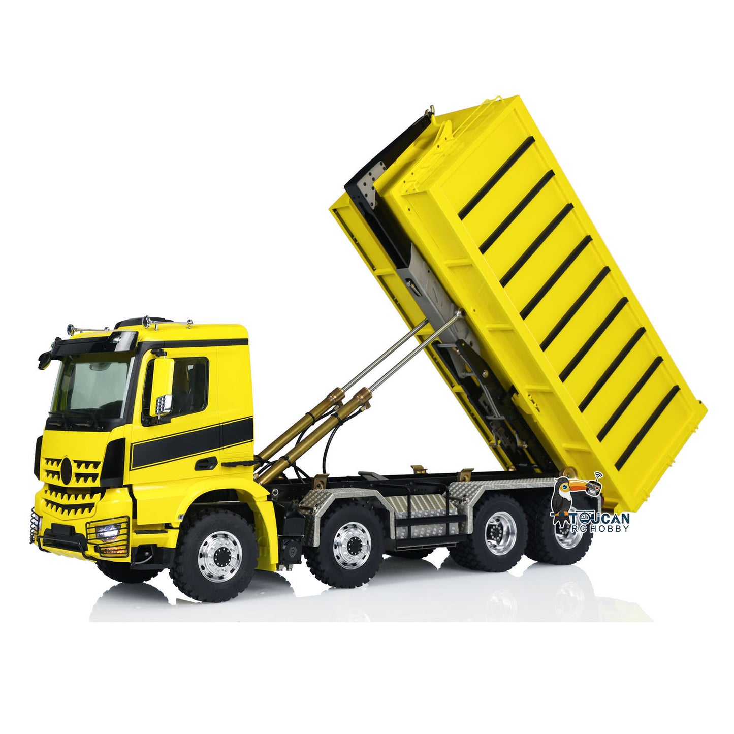 LESU 1/14 Hydraulic RC Dump Truck Metal Roll On/Off Tipper Waste Bin Car RTR I6S