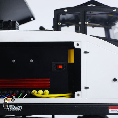 1/14 RC Hydraulic Crawler Dump Truck T14R Metal Tracked Tipper RTR Construction Machine Flysky ST8 Radio Light Sound Battery