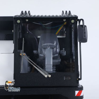 1/14 RC Hydraulic Crawler Dump Truck T14R Metal Tracked Tipper RTR Construction Machine Flysky ST8 Radio Light Sound Battery