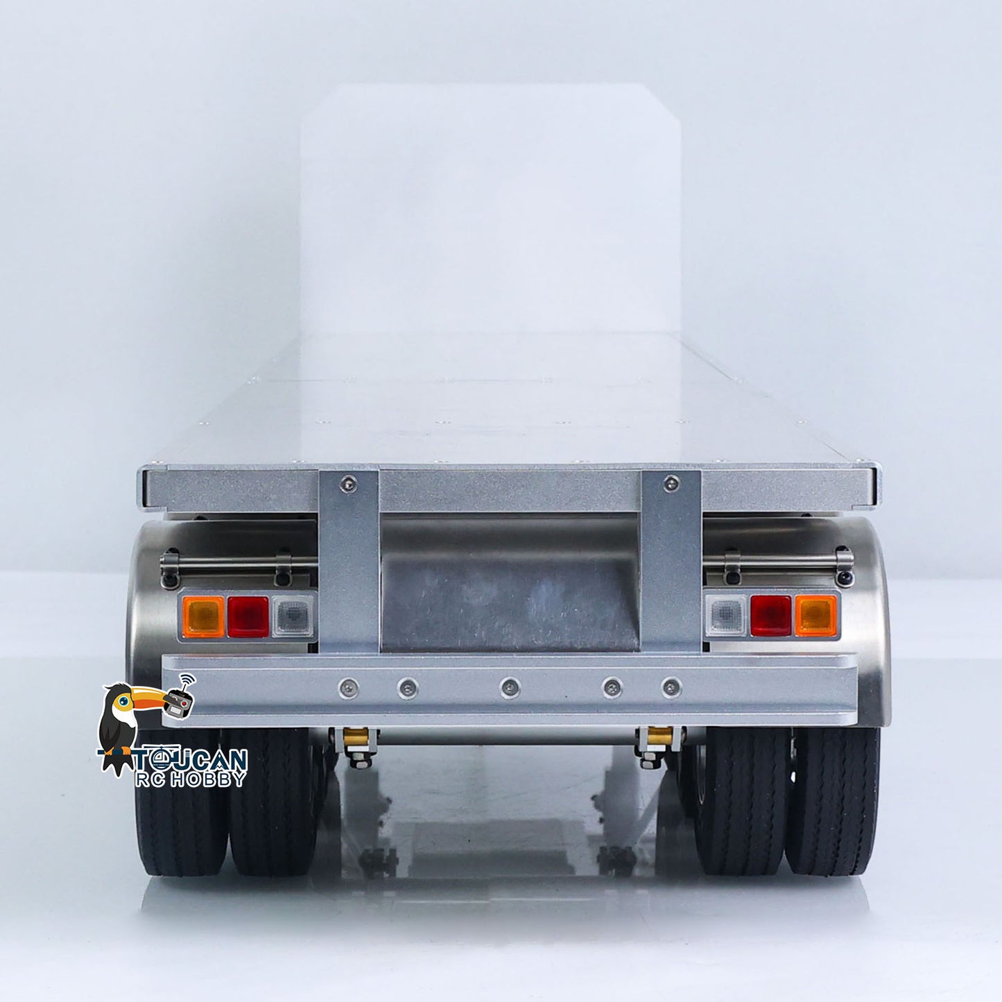 MD Metal 3Axles Flatbed Trailer Manual Support Legs for 1/14 Remote Control Tractor Truck 770S RC Digger Loader DIY Model